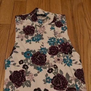 Tank top with mock turtleneck